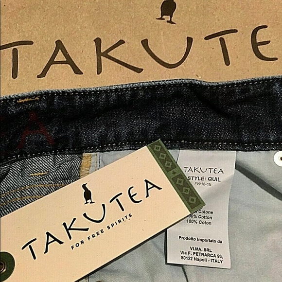 New Women Blue Takutea Quil Daru Jeans 27x21 - Picture 5 of 8